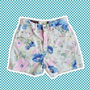 VTG 90s Denim Floral Pattern High Rise Shorts by Durango Sz 5